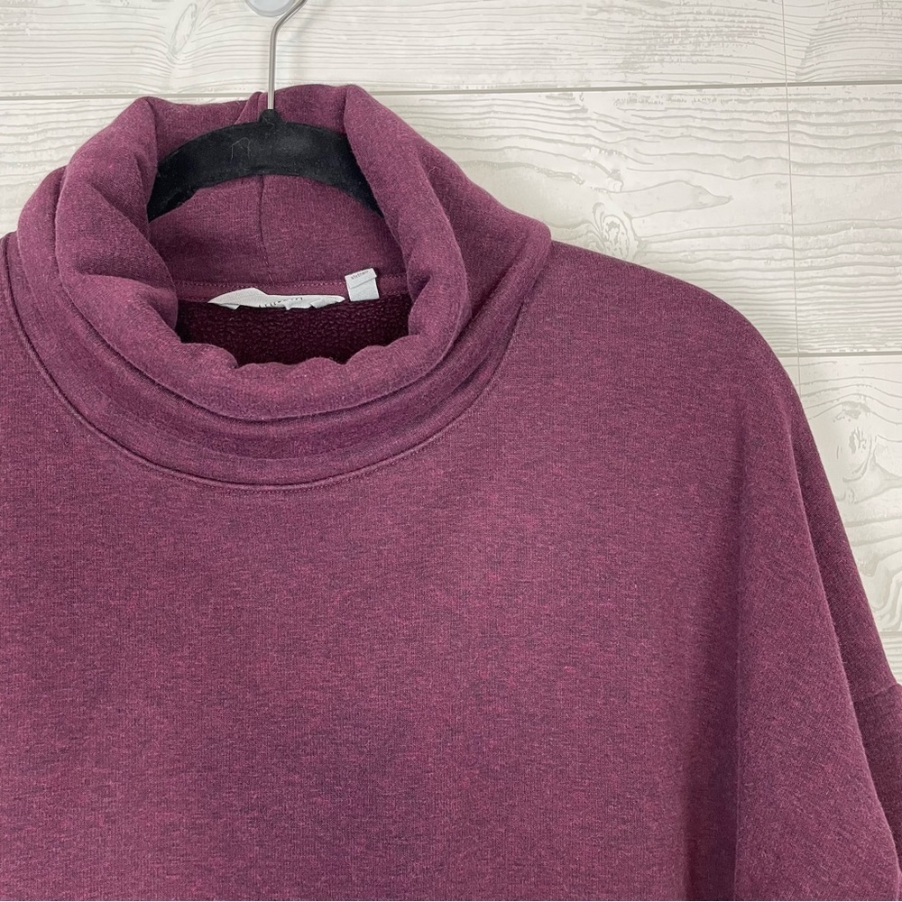 Athleta Burgundy Cowl Neck Pullover Hoodie Size Medium - Picture 7 of 7